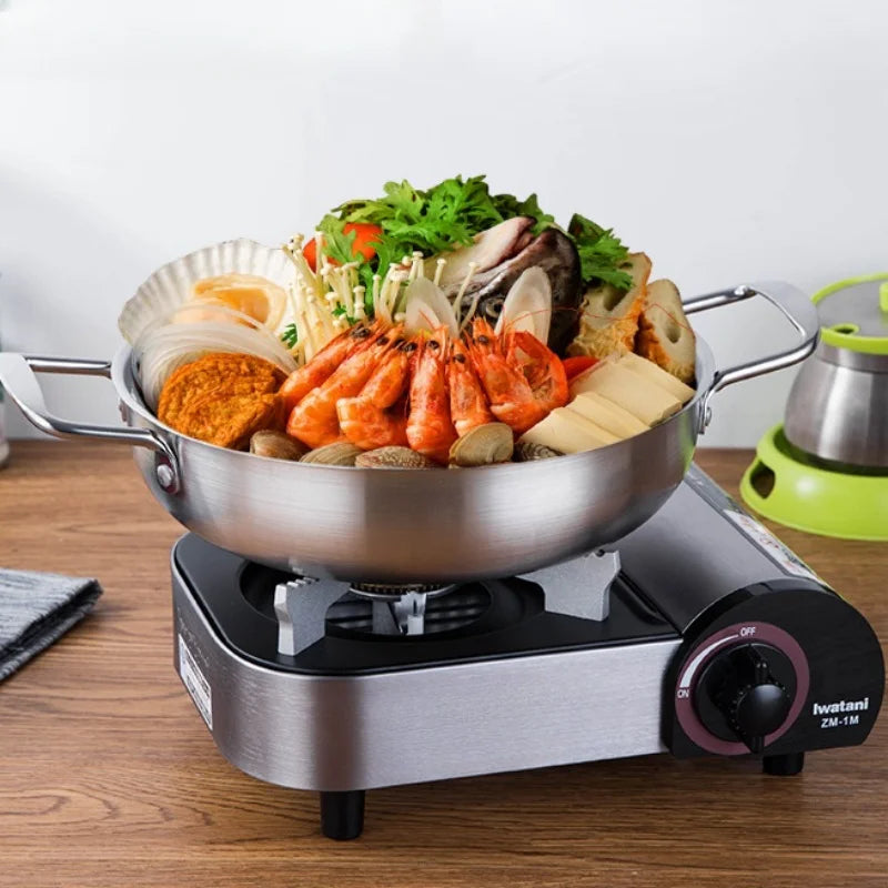 GastroPan – Edelstahl Saucen- & Paellapfanne mit Griff