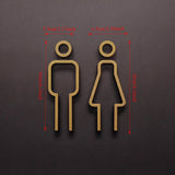 TürCharme Toilettenschild – Kreatives WC-Türschild für Damen & Herren | Flache 2D-Acryl-Dekoration | Für Restaurant, Hotel, Café & Badezimmer