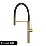 Velmora GoldFlex 360° Küchenarmatur – Gebürstetes Messing