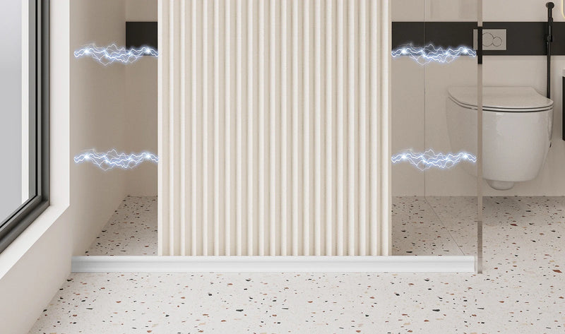 AquaFold Luxe – Faltbares Duschvorhang mit Akkordeon-Design – SanitaerDeal
