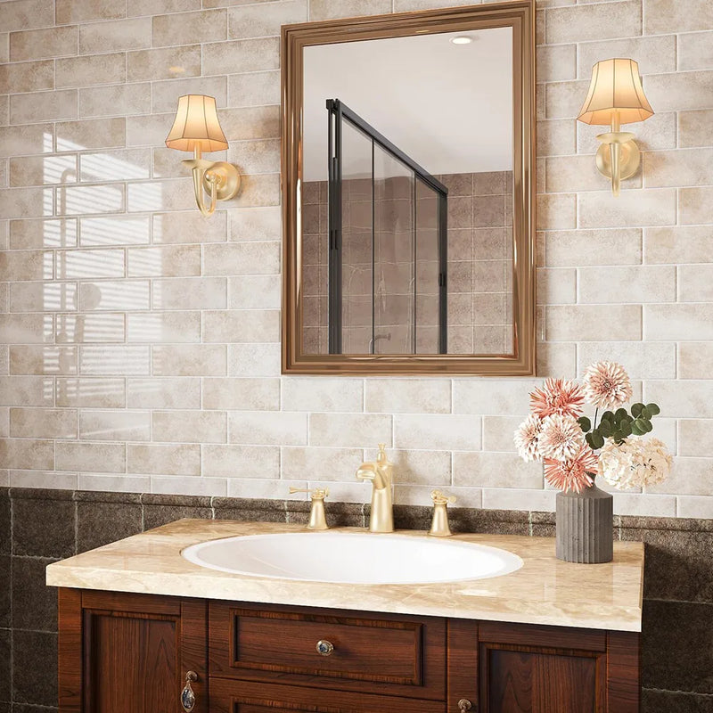 ABPP Beige Stone Subway Fliesenaufkleber