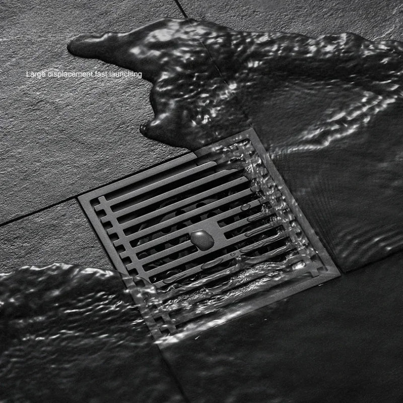 AquaShield Quadratischer Edelstahl-Bodenablauf