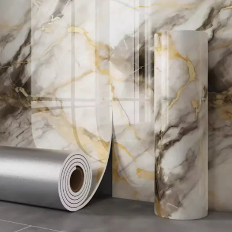 MarbleDream – Luxuriöse Selbstklebende Marmor-Tapete mit Schaumstruktur