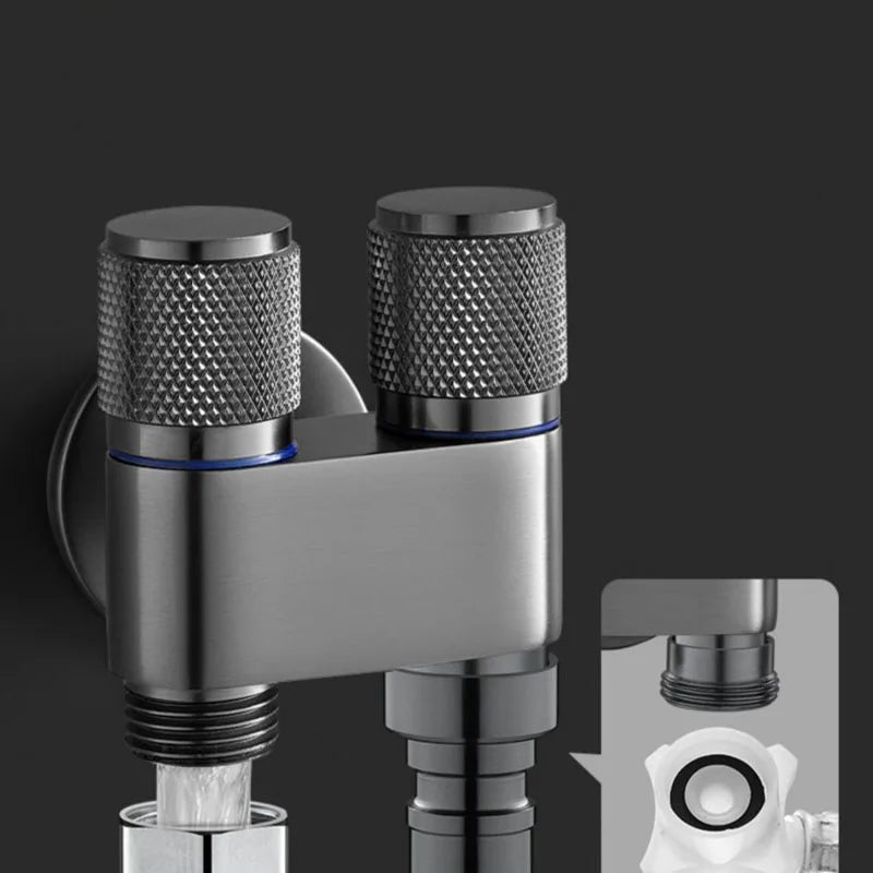 Dual Flow Pro – 2-in-1 Wandarmatur für Toilette und Waschmaschine