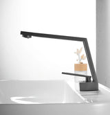 WaveLine Wasserfall Waschtischarmatur – Einhebelmischer für Warm & Kalt, modernes Design in Schwarz/Chrom/Weiß/Gold