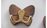 RetroButterfly Wandhaken aus Schwarznuss