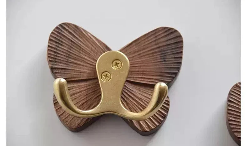 RetroButterfly Wandhaken aus Schwarznuss