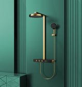 Unterputz-Duschsystem mit Thermostat und Regendusche in Goldoptik – Hochwertige Komplettlösung für Ihr Badezimmer