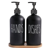 SoapElegance 500 ml schwarzes Seifenspender-Set