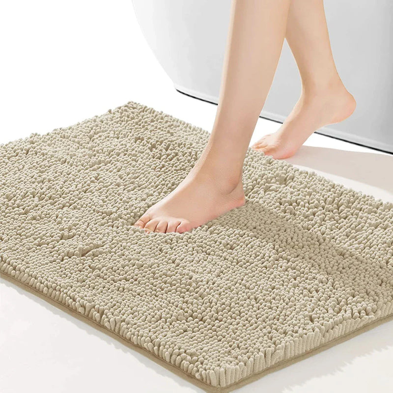 PlushPad Luxus-Badematte aus Chenille – Rutschfest und superweich – Für ultimativen Badezimmerkomfort
