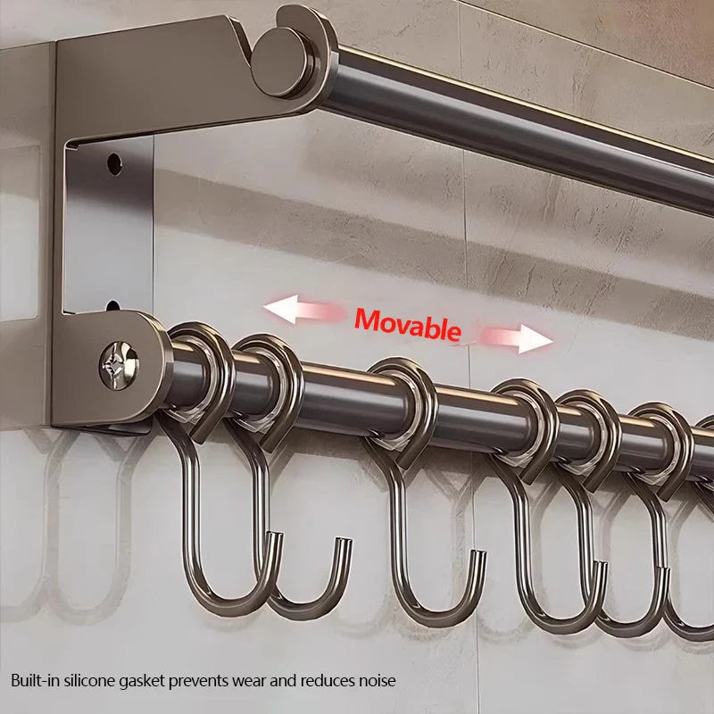 RVS Wandgemonteerde Lepelhouder – Keukenplank | Inclusief Schroeven | Wit of Grijs