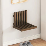 Ultra-Schmale Klappbare Wandbank – Bohrfreie Massiv-Bambus Schuhbank