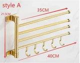 Doppelter Handtuchhalter | Aluminium | <50 cm | Mit Haken