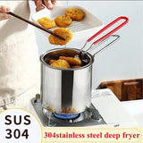 TempuraPro – Japanisches Tiefes Ölspar-Frittierpfannen-Set aus 304 Edelstahl