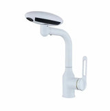 Design Waschtischarmatur mit kaskadenartigem Wasserfluss und vier Strahlarten