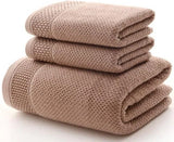 3-teiliges Luxus-Handtuchset | 100 % gekämmte Baumwolle | Jacquard-Stickerei