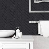 Herringbone Luxe – Selbstklebende Wandfliesen