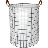 EcoStore Wäschekorb – Faltbarer Canvas & Leinen Wäschekorb mit Griffen und Kordelzug