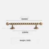 Novarix OrbT-Bar Möbelgriff & Knopf – Rundes Antik-Bronze Design aus Massivem Messing (128 mm)
