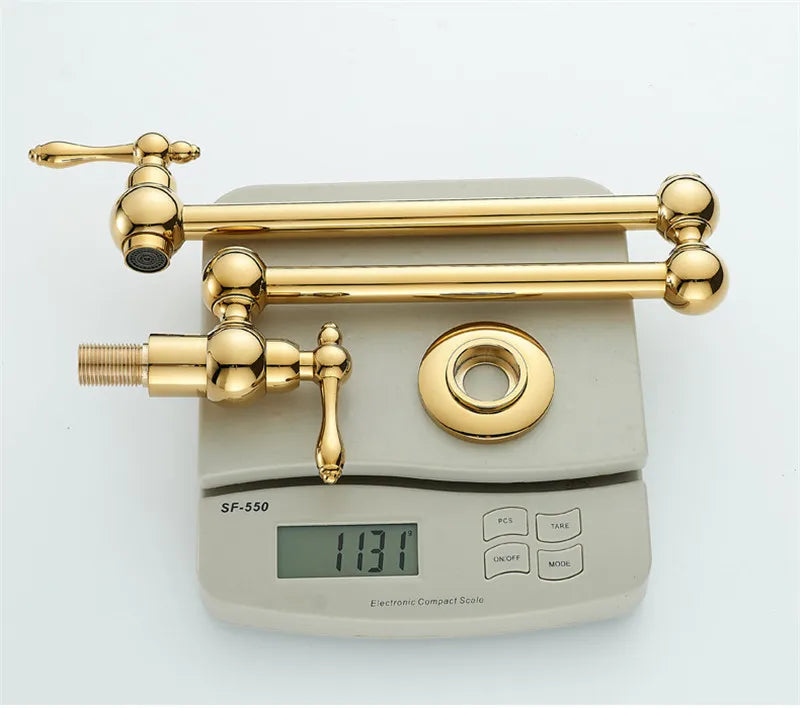 RoyalPour – Luxus Wandarmatur Gold Ausziehbarer Pot Filler
