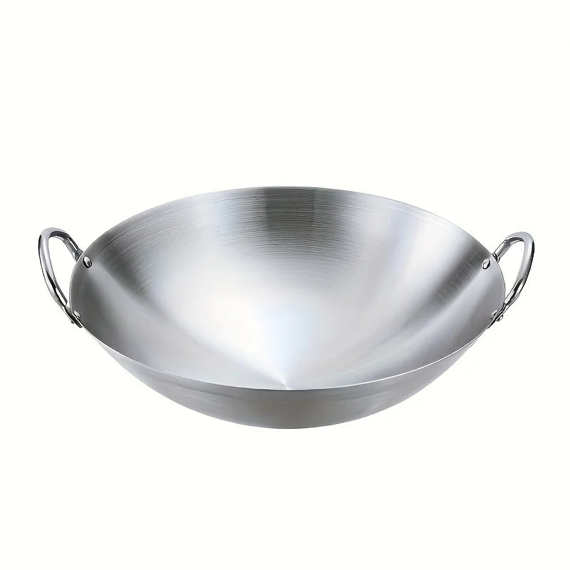 ChefMaster – Großer Edelstahl-Wok mit Doppelgriffen