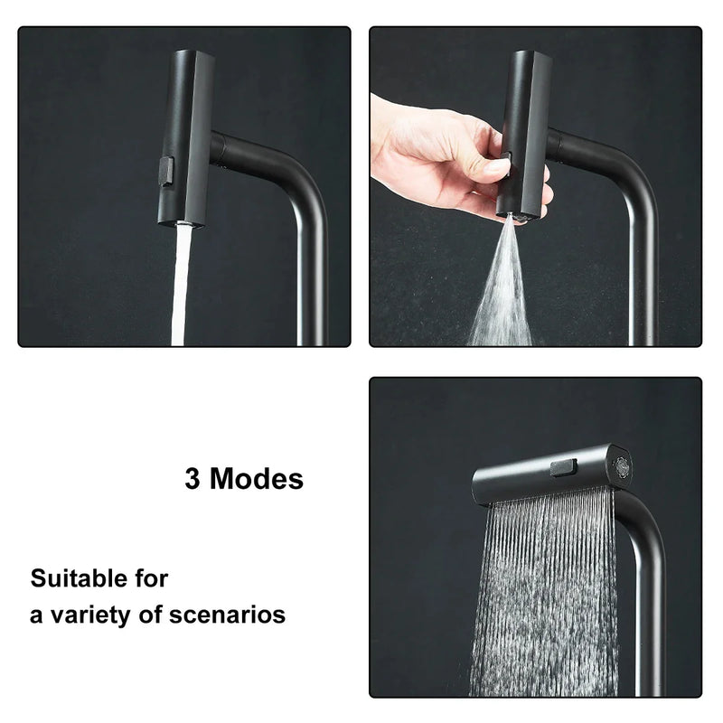 Ausziehbarer Küchenhahn SteelFlex Gun Grey