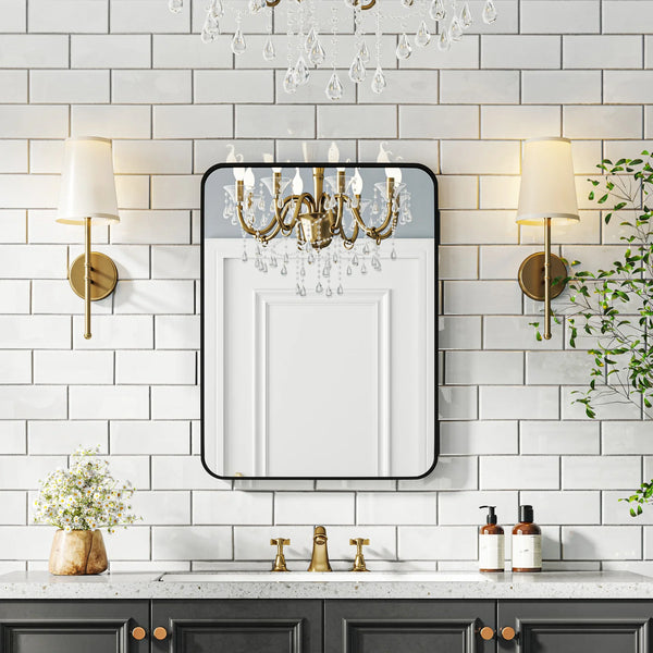 HOMCOM Luxus-Badezimmerspiegel 60x80cm
