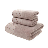 3-teiliges Luxus-Handtuchset | 100 % gekämmte Baumwolle | Jacquard-Stickerei
