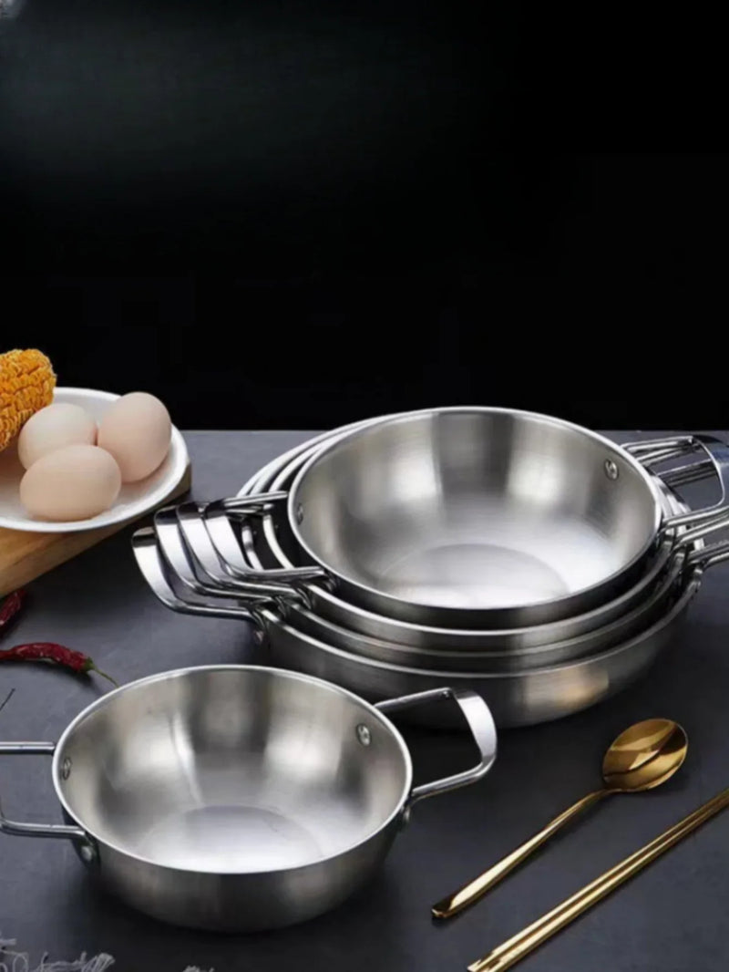 GastroPan – Edelstahl Saucen- & Paellapfanne mit Griff