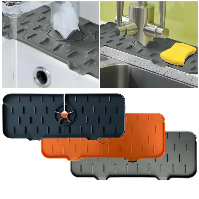 DripShield – Silikon Wasseraufnahme-Küchenmatte für Wasserhahn & Spülbecken