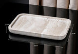 Travertine Élégance Badezimmer-Set – 6-teiliges Luxus-Set aus Beige Naturstein für Zuhause & Hotel