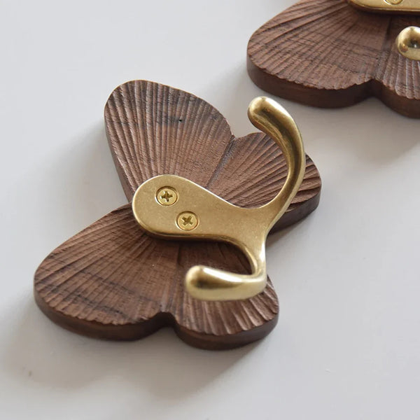 RetroButterfly Wandhaken aus Schwarznuss