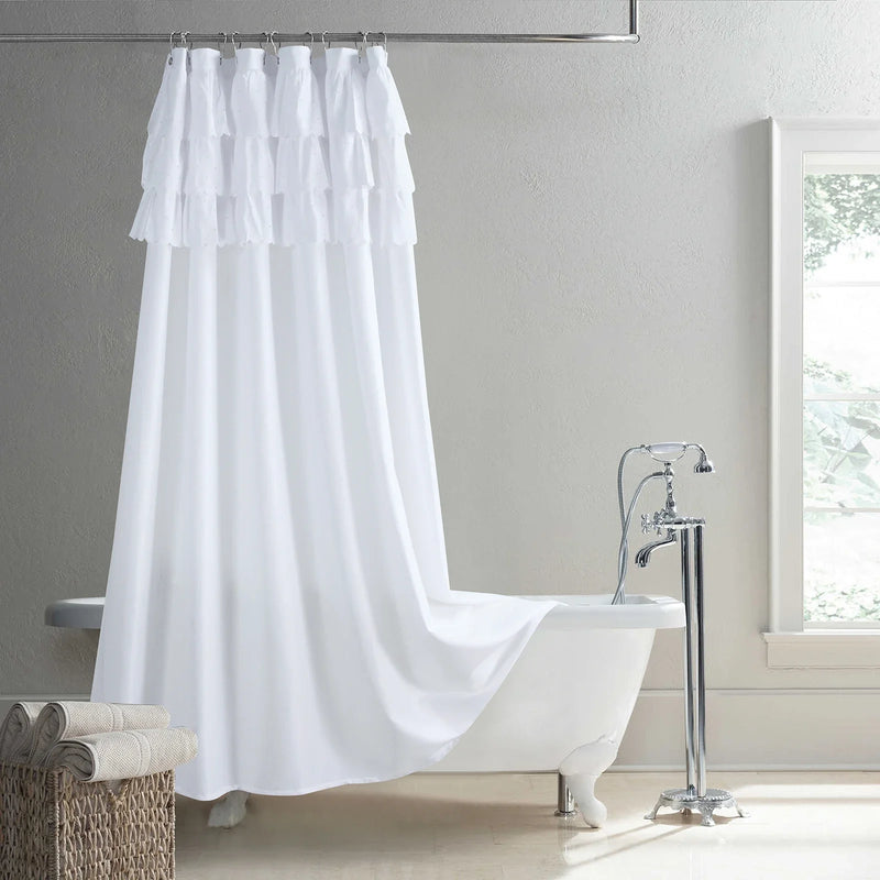 BohoChic Duschvorhang – Beige/Altes Elfenbein