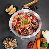 ChefMaster – Großer Edelstahl-Wok mit Doppelgriffen