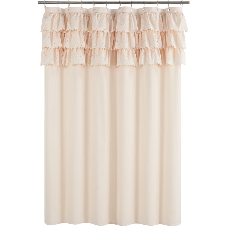 BohoChic Duschvorhang – Beige/Altes Elfenbein