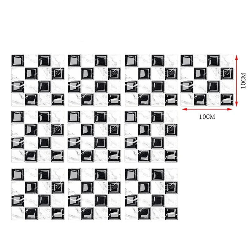 DecoMosaic 3D Mosaik Wandfliesen Aufkleber