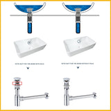 AquaStop Messing Geruchsdichter Siphon & Pop-up Ablaufset – Für Waschbecken & Bad