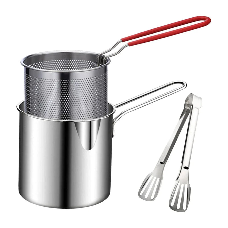 TempuraPro – Japanisches Tiefes Ölspar-Frittierpfannen-Set aus 304 Edelstahl