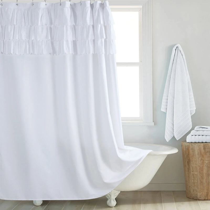 BohoChic Duschvorhang – Beige/Altes Elfenbein