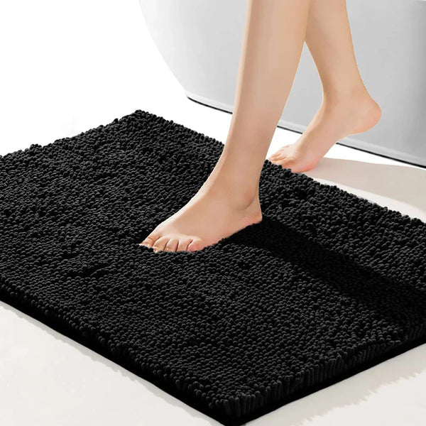 PlushPad Luxus-Badematte aus Chenille – Rutschfest und superweich – Für ultimativen Badezimmerkomfort