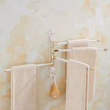 Handtuchhalter | Gebürstetes Gold | Aluminium | <50 cm | Antik graviert