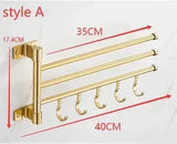 Doppelter Handtuchhalter | Aluminium | <50 cm | Mit Haken