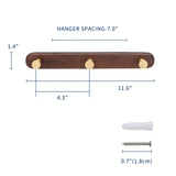 WalnutHook – 3-Haken Handtuchhalter aus Holz & Metall