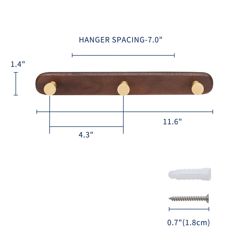 WalnutHook – 3-Haken Handtuchhalter aus Holz & Metall