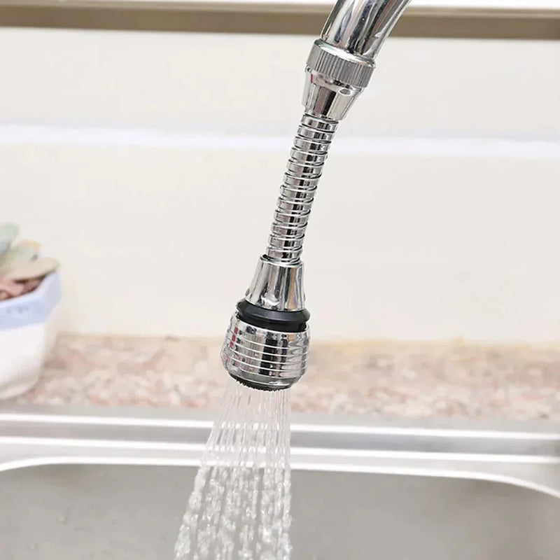AquaFlex Steel – Edelstahl-Wasserhahnverlängerung mit 360° Drehung & Wassersparfunktion