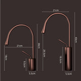 RoséFlow Waschbeckenarmatur – Gebürstetes Roségold Wasserhahn | Warm & Kalt Mischbatterie | Drehbarer Luxus Wasserhahn