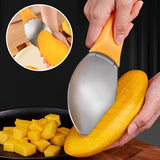 FruchtPro Obstschneider – Mehrzweck Mango- und Avocadoschneider | Edelstahl Obstschäler | Küchenwerkzeug für Obstzubereitung