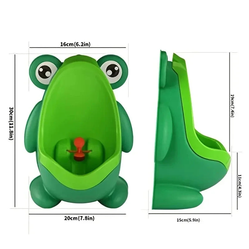Frosch-Urinal für Kleinkinder – Toilettentraining für Jungen von 1 bis 3 Jahren | Mit Zielvorrichtung und Saugnäpfen