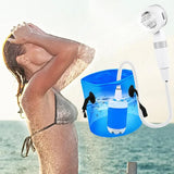 DuschMobil Campingdusche – Tragbare Elektrodusche mit 4000-mAh-Akku | Kabelloses Laden & kompakte Bauweise | Für Camping, Reisen & Wohnheim