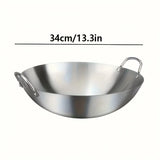 ChefMaster – Großer Edelstahl-Wok mit Doppelgriffen